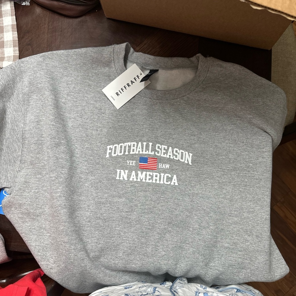 Gray Football Season Sweatshirt